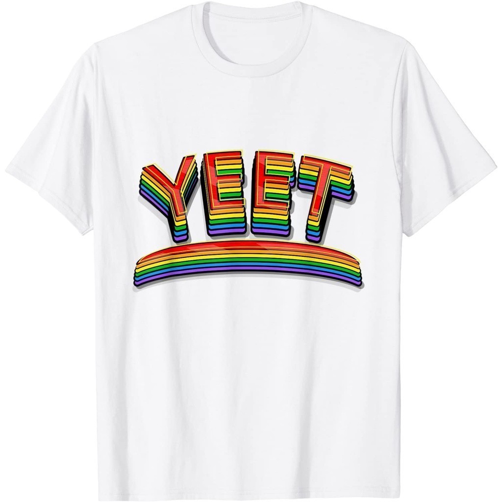 Kaos Funny Yeet Dank Meme Video Game Lover Viral Phrase T-Shirt Baju Unisex Vintage 100% Cotton Comb