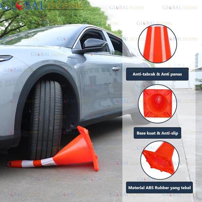 Safety Traffic Cone 70CM / Kerucut Lalu Lintas Karet Rubber