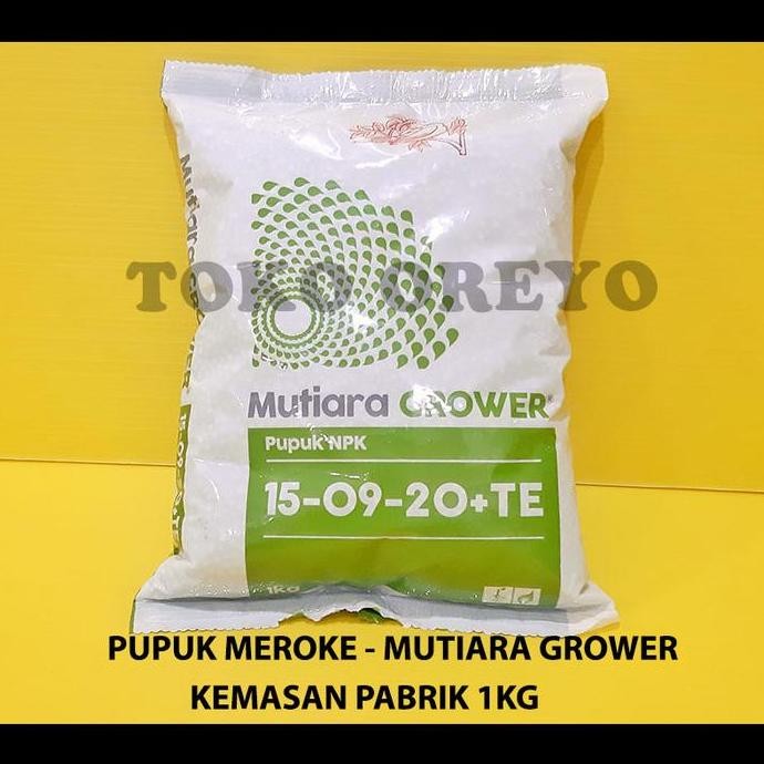 

Terlaris Pupuk Npk Grower 15-09-20+Te Mutiara Meroke Kemasan Pabrik 1 Kg