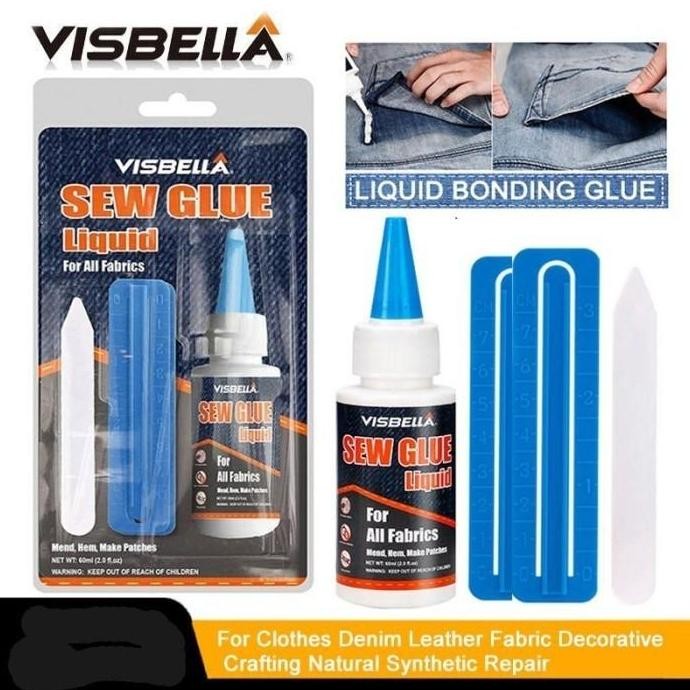 

Promo Lem Kain Tanpa Jahit baju celana sendal topi tas Multi Fabric Sew Glue COD