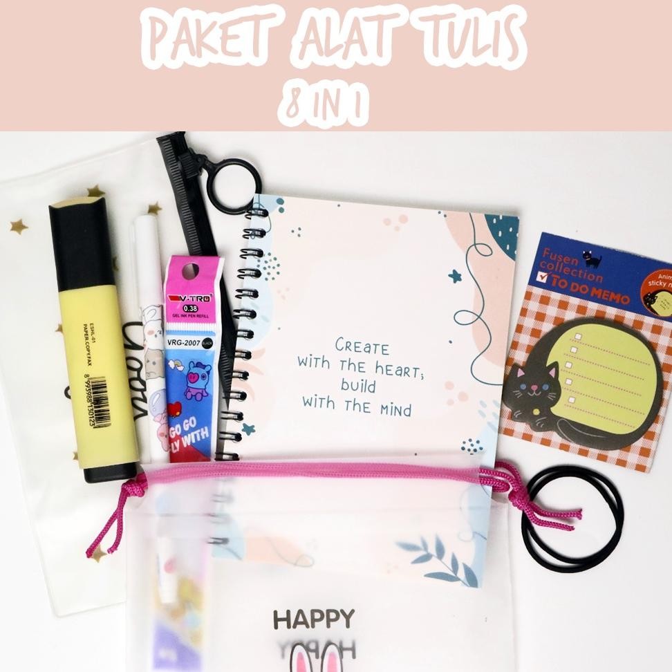 

Ready Paket Alat Tulis 8In1 Karakter / Stationery Set Fancy / Alat Tulis Set / Stationery Set
