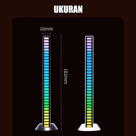 SutangLampu Music Led Rgb Bar Strip Spectrum Sound Control Atmosphere Light Music Level Light Lampu 
