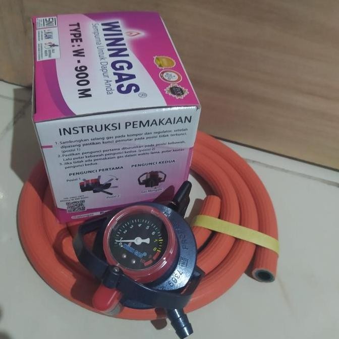 Regulator Sekering Twinlock Winn Gas W 900 M Selang Gas Lpg 700 Psi