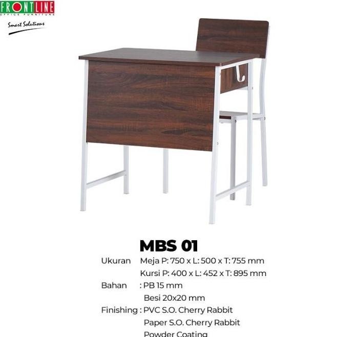 SET MEJA KURSI SEKOLAH / MEJA LES / MEJA LAPTOP / MEJA KERJA MBS 01