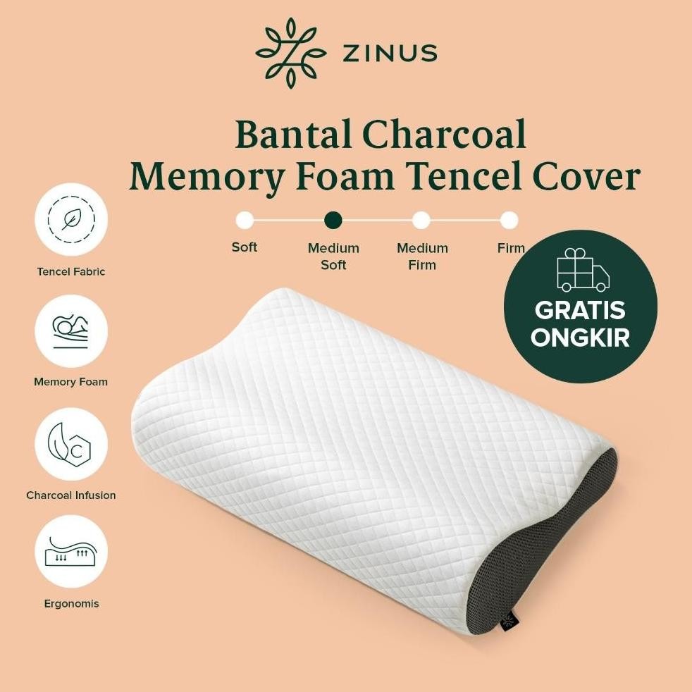 Bantal Memory Foam Zinus Charcoal