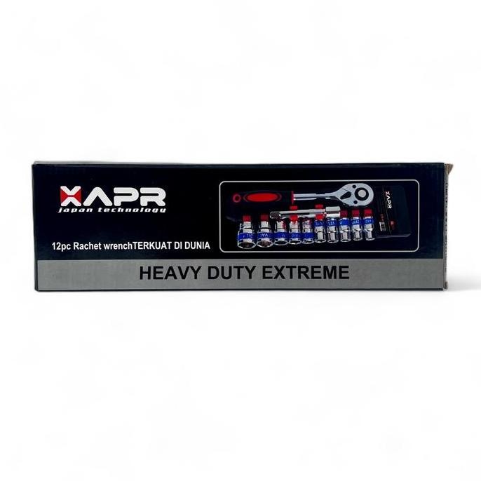 Spesial Apr Kunci Shock Full Set Kunci Sok Wrench Rachet Apr 1/2In  12Pcs Ap67 Alat Perkakas Lengkap