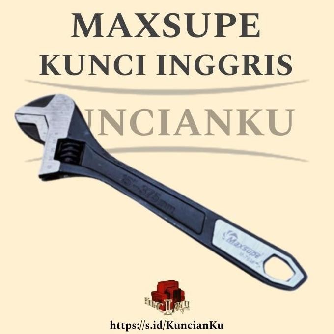 Spesial Kunci Inggris 12 Inch Maxsupe Kunci Inggris Hitam Kunci Inggris Besar Tekiro Tools Roda