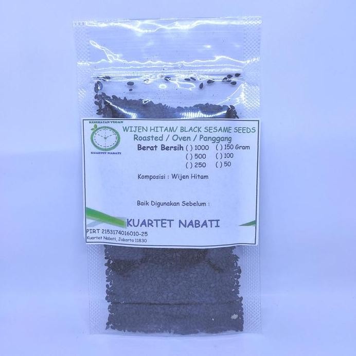 

Terlaris 50Gr Roasted Wijen Hitam - Black Sesame Seeds - Premium - Sangrai