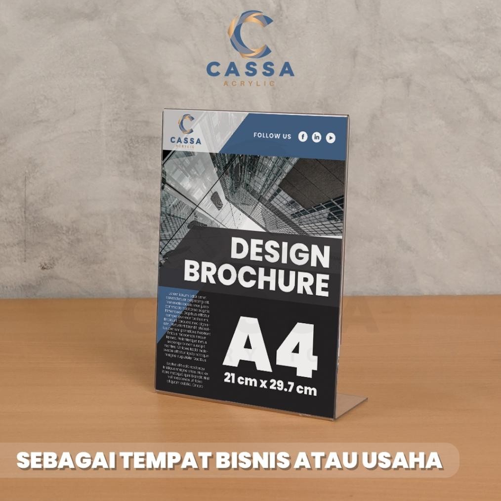 

Tempat Brosur A4 Potrait 2Mm 1 Sisi / Tent Holder / Akrilik Display / Tent Card