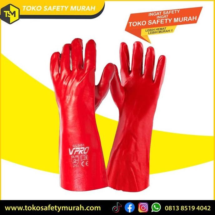 

Terlaris Sarung Tangan 14" Pvc Tahan Panas Kimia Pupuk Peternakan Kandang
