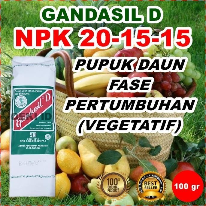 

Terlaris |Glory| Gandasil D 100Gr Pupuk Daun Npk Majemuk Nutrisi Pertumbuhan