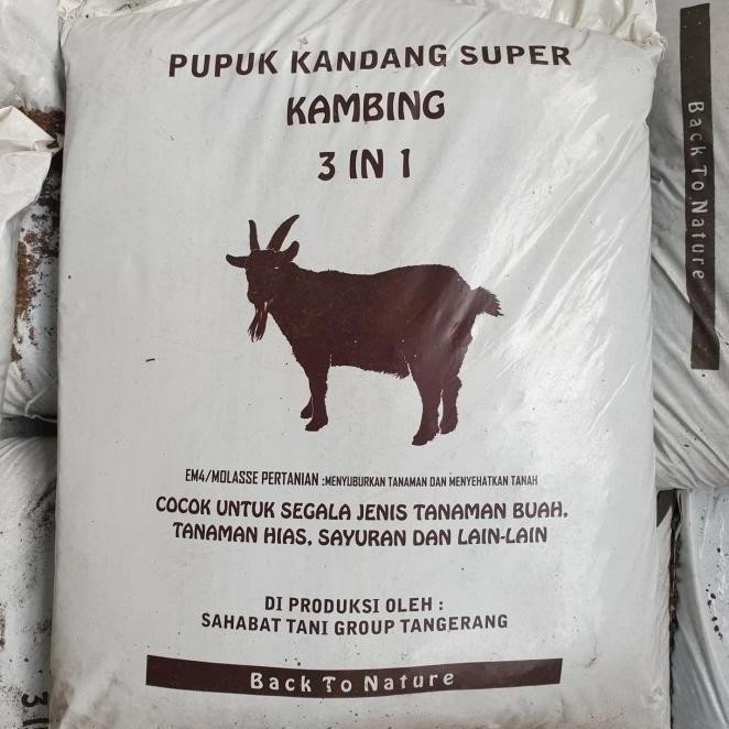 

Terlaris Alat Pertanian Taman Garden Media Pupuk Kandang Kambing 3 In 1 Halus 13Kg Only