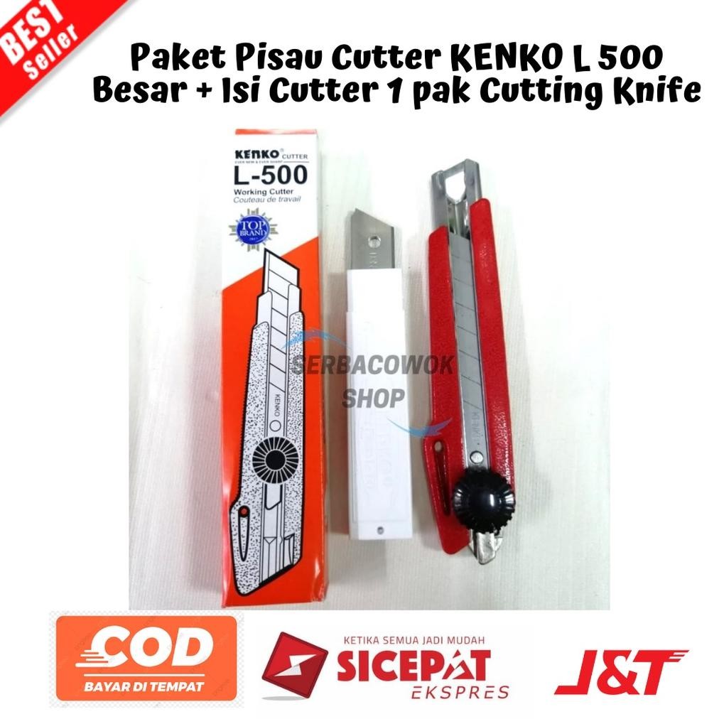 

NEW!!! NEW!!! [BAYAR DI TEMPAT] Paket Pisau Cutter KENKO L 500 Besar + Isi Cutter 1 pak Cutting Knife