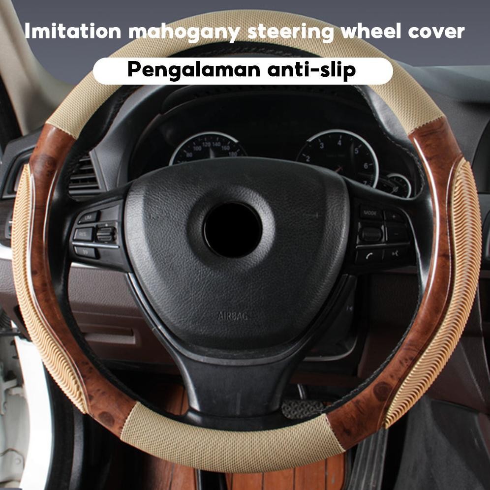 Gratis Ongkir Cover Stir Sarung Setir Mobil Motif Kayu Kulit Sintetis Universal Semua Ukuran Steer C