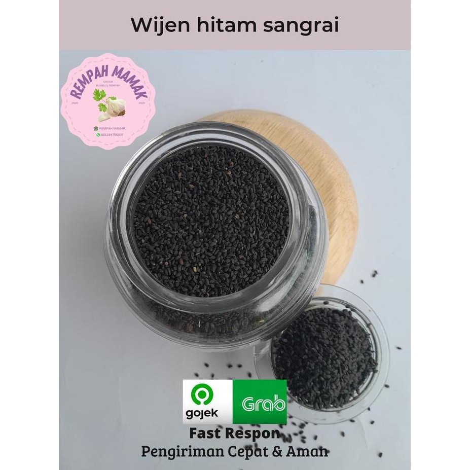 

Terlaris Wijen Hitam Sangrai / Black Sesame Seed Roasted 250Gram