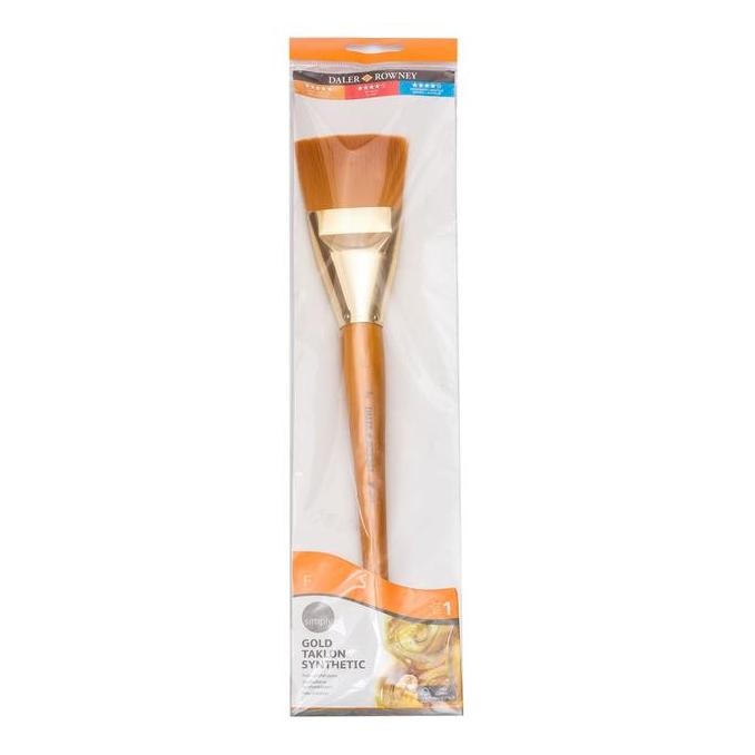 

Daler Rowney Simply Acrylic Brush Gold Taklon Synthetic Kuas Lukis Original