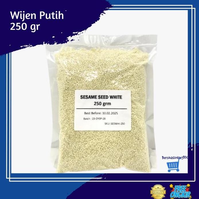 

Terlaris White Sesame Seed Raw 250 Gr / Biji Wijen Putih Mentah 250 Gr