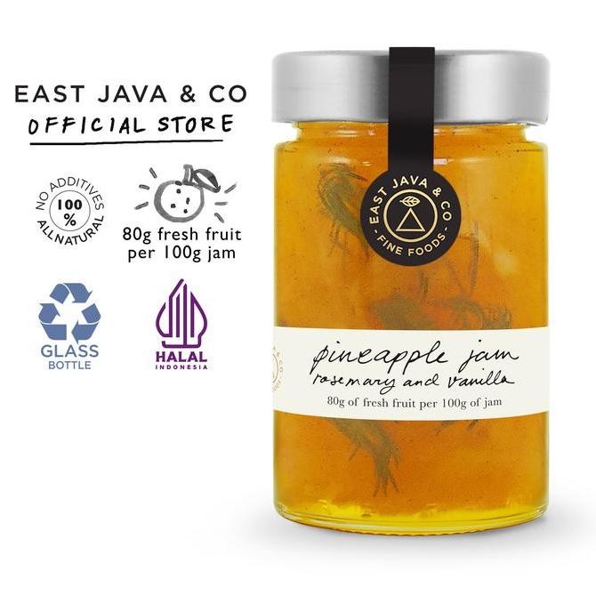 

Produk Baru!! East Java & Co Pineapple Jam Rosemary & Vanilla - 250g (Selai Nanas)