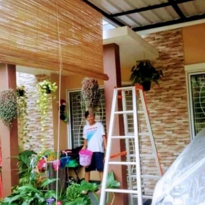 Murah Krey/Tirai Kerai Kerei Bambu Sawit Outdoor Tutup Kaca Jendela Jepang + Tali Penggulung