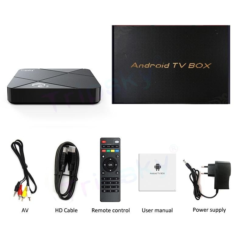 HJK Tripsky Q3 Android Tv Box 2gb Ram16gb Rom Tv Box Android 9 Unlock Tv Box 2.4G Wifi