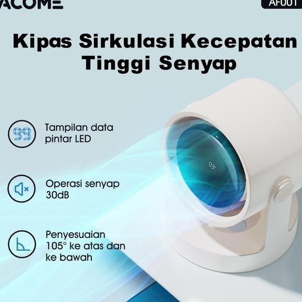 

Af001 Portable Ni Fan Detop Ipa Angin Led Diplay Rotatable Ilent 5 Peed 1800Mah Ub C