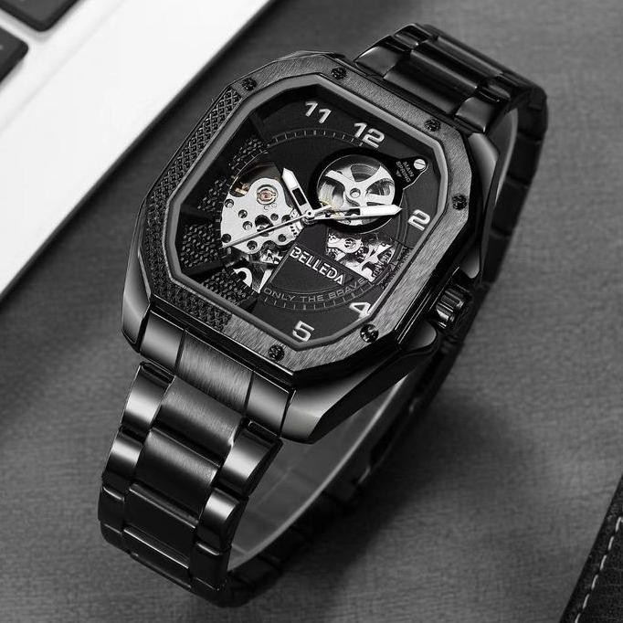 Murah Eksklusiff Live Buy 1 Geet 1  Belleda 9528 Rantai Jam Tangan Pria Otomatis Anti Air Watches