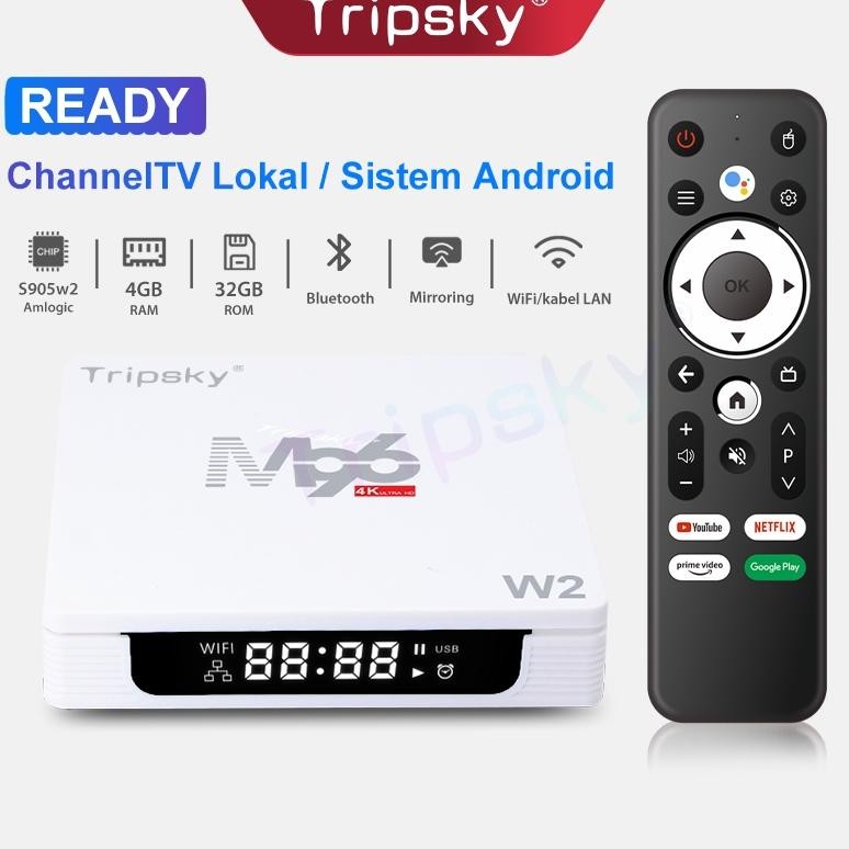 HJK Tripsky amdroid  tv box  M96-w2 Tv Box 4GB Ram 32GB Rom Support Bluetooth 4K Android Tv Box Andr