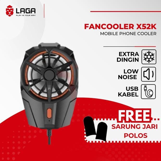 x52 funcooler wireless built-in battery radiator pendingin hp kipas hp cooling gaming fan cooler ori