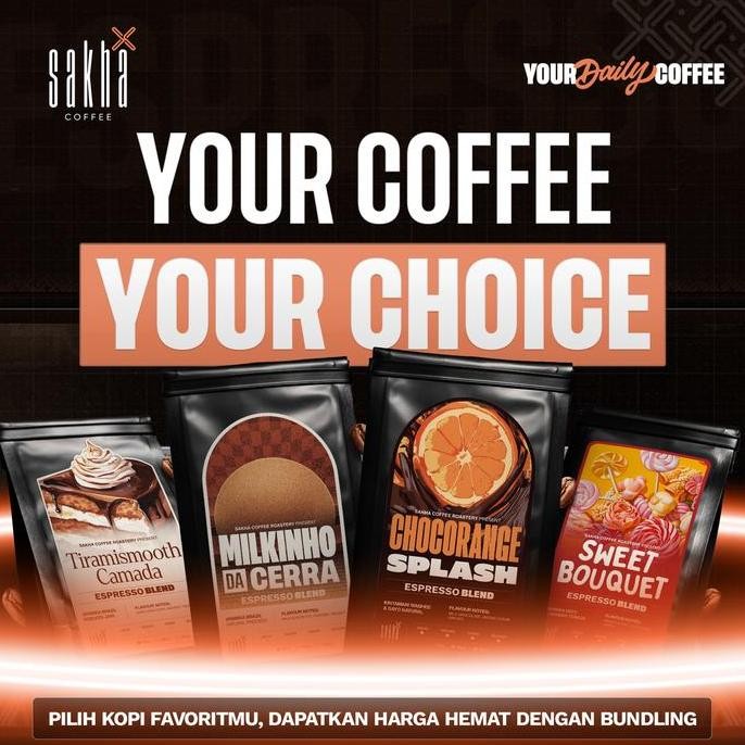 

PAKET BUNDLE YOUR COFFEE YOUR CHOICE EXCLUSIVE HOUSE BLEND COFFE BEAN MURNI BIJI KOPI BUBUK TERMURAH