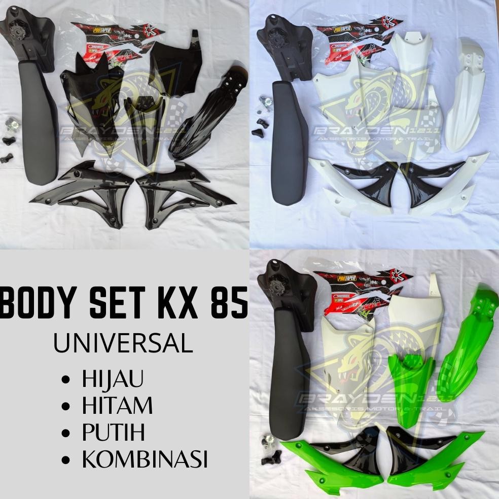 Fx-23 Cod Body Set Kx85 Plastik Abs Ijo Putih Hitam Original