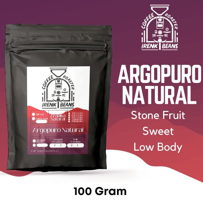

KOPI ARABICA ARGOPURO NATURAL 100G BIJI BUBUK TERMURAH