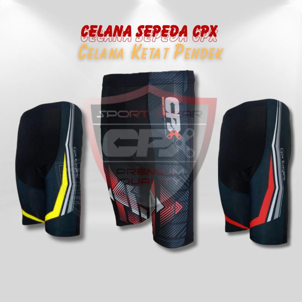 Celana Sepeda Padding Pria Clana Gowes Roadbike Ketat Slimfit AST