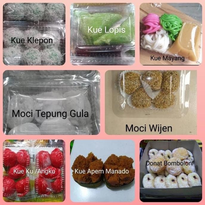 

Terlaris Kue Apem Manado,Angku,Bomboloni,Moci Wijen Tepung,Mayang,Lupis, Klepon