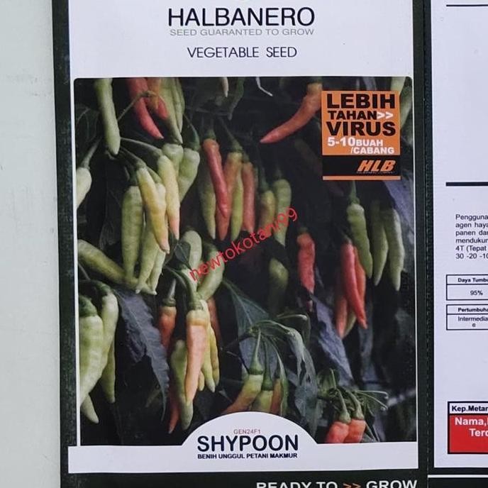 

Benih cabe rawit SHYPOON Halbanero 10 gram cabai sipon shypon 10gr