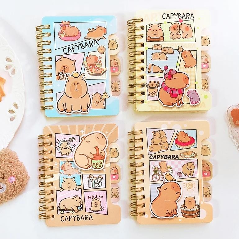 

Kawaii Stationery School Supplies Office Accessories Scratch Paper Memo Pad Notepad Diary Journal Capybara Aesthetic Notebook