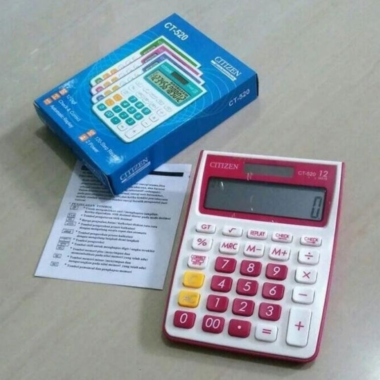 

Diskon Rg-4 . Ct 520 - Check Correct & Calculator 12 Digit Kalkulator Warna Cek Ulang Hemat