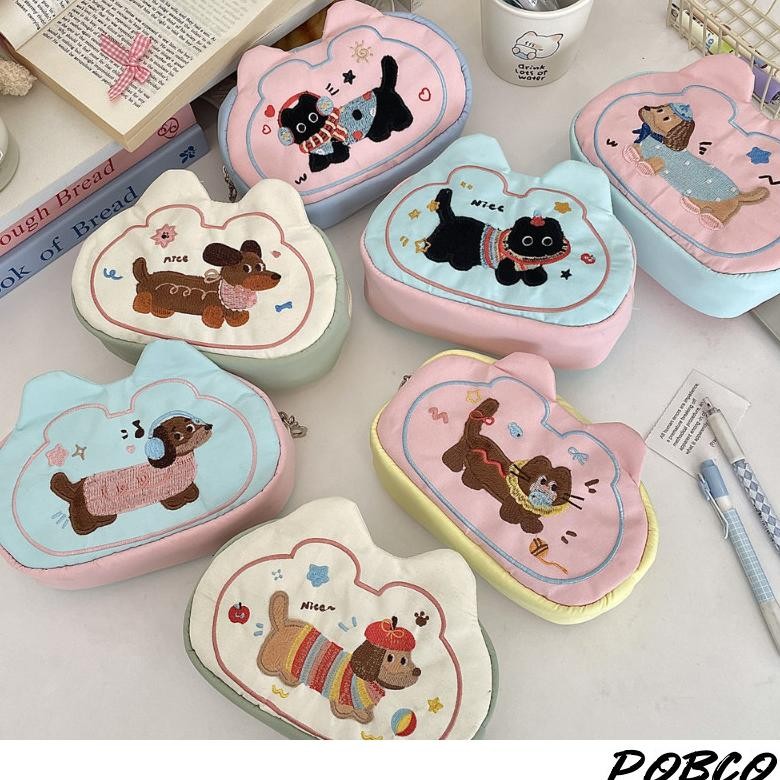 

As23 PobcoTempat Pensil Anak Anjing Lucu Tempat Pensil Bordir Pelajar Berkapasitas Besar Dan Bernilai Tinggi Tas Penyimpanan Alat Tulis Dompet Koin L182