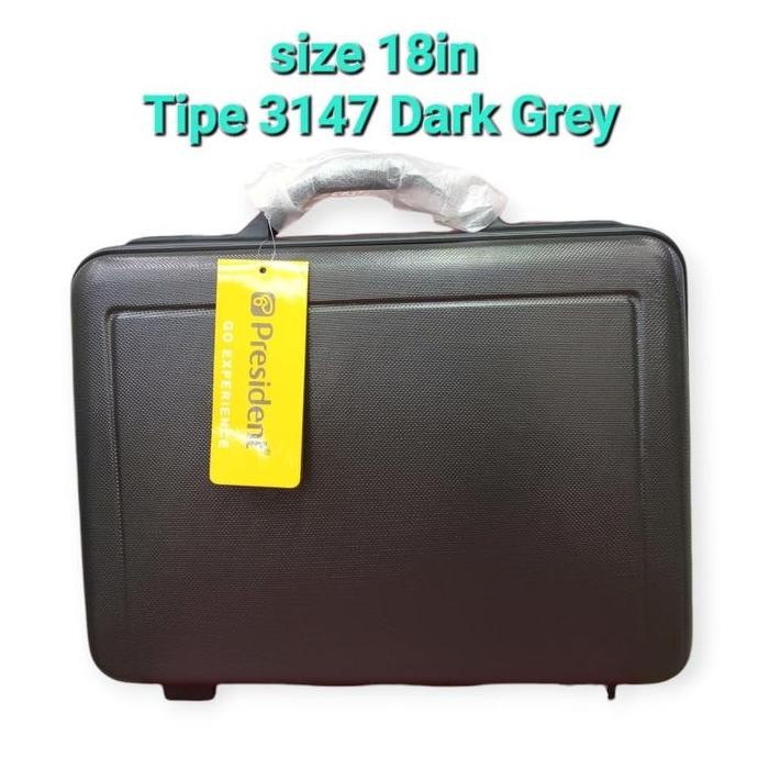 Briefcase President 18in Koper Dokumen Koper duit Tas Kantor Fiber ORI td
