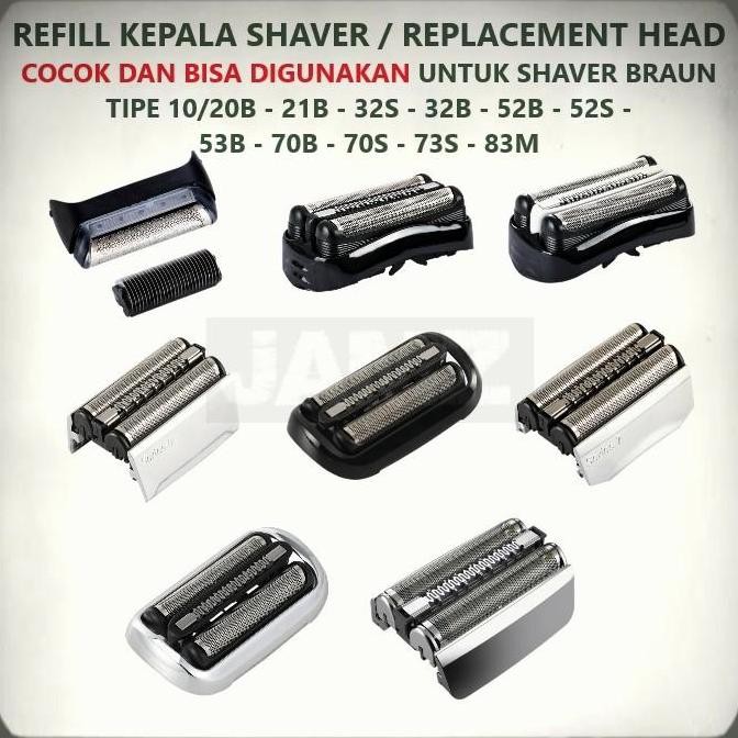 TERLARIS - Refill Kepala Shaver Suitable dan Cocok Untuk Shaver Braun Head Replacement Blade Series 