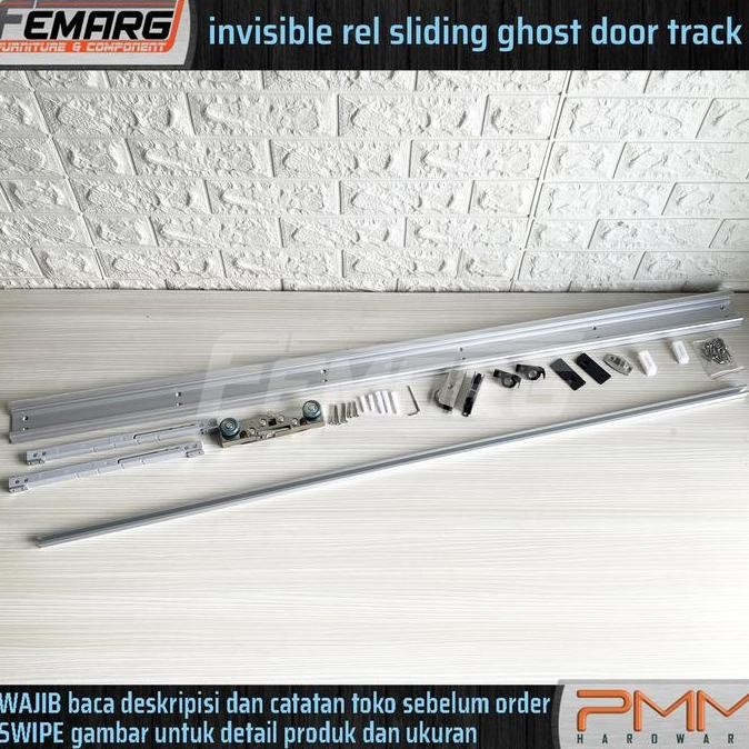Rel Sliding Ghost Door Track FEMARG hidden tersembunyi