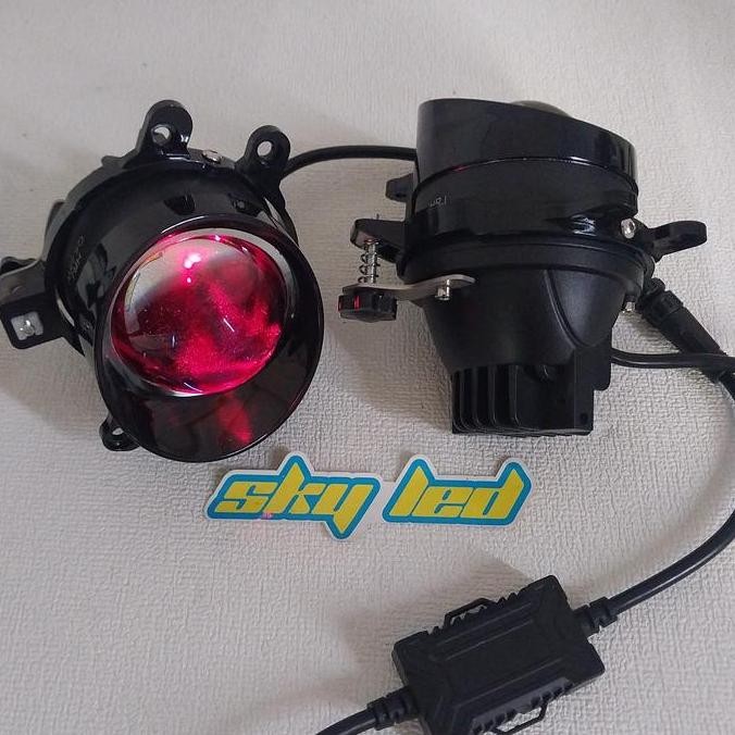 BERKUALITAS BILENS LED PROJECTOR LENS BILED FOGLAMP  BI-LED 3 INCH BLUELENS 3 WARNA - HONDA TOYOTA N