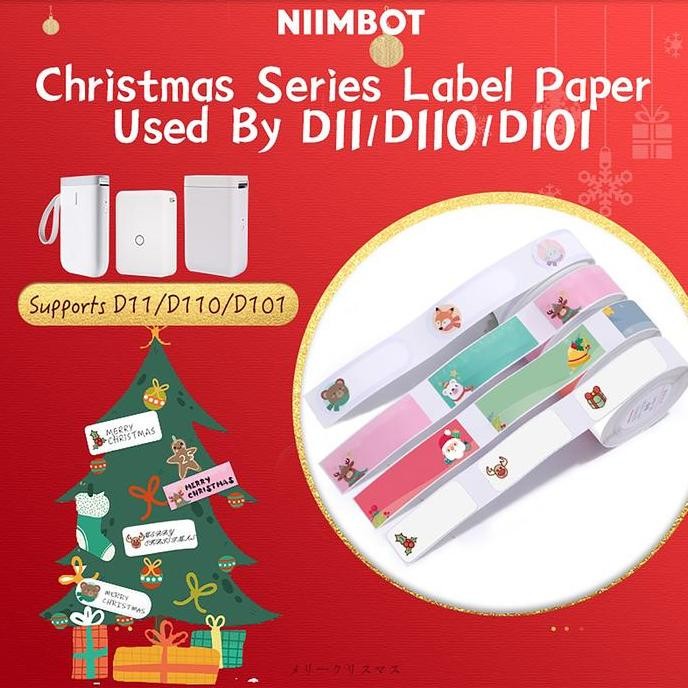 

new christmas edition stiker niimbot label sticker roll refill
