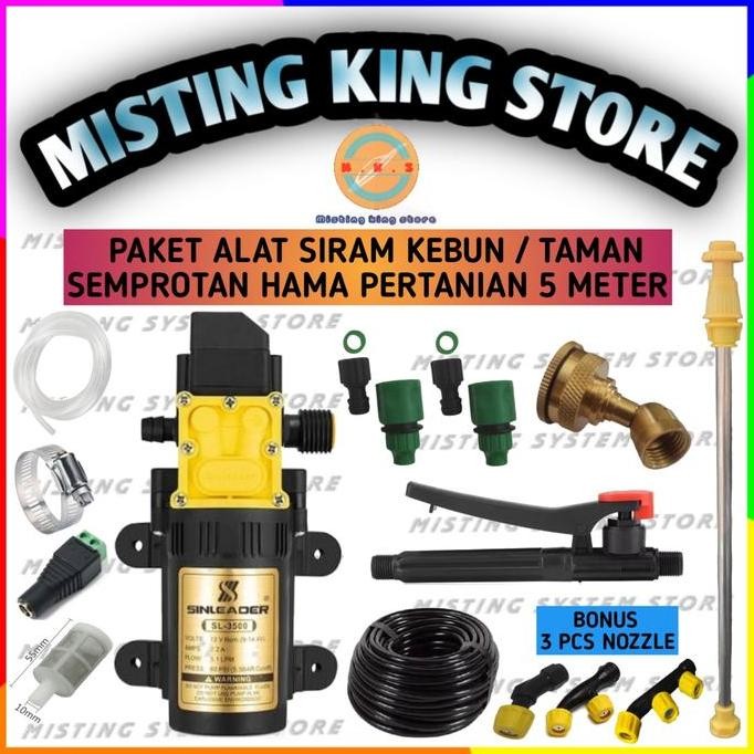 new paket penyiraman tanaman nozzle spuyer sprayer elektrik semprotan air