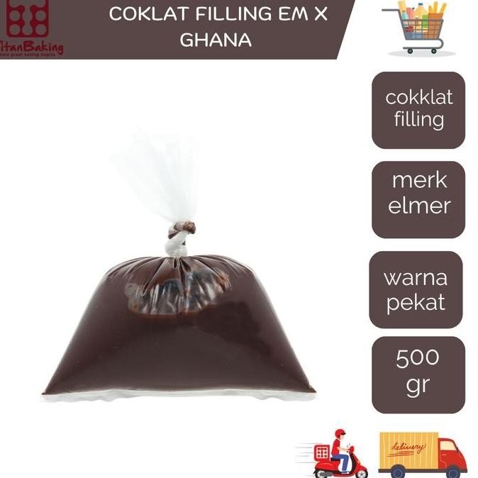 

Produk Baru!! Coklat Filling Elmer Ghana Dark 500 Gr / Selai Coklat