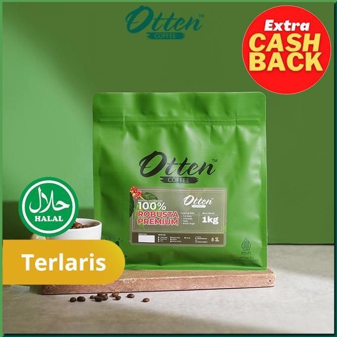 

BIJI BUBUK KOPI 100% FULL ROBUSTA PREMIUM HOUSE BLEND 1KG OTTEN COFFEE TERMURAH