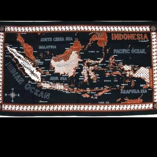 

ready stock peta batik Indonesia ukuran standard - sogan map khas indonesia