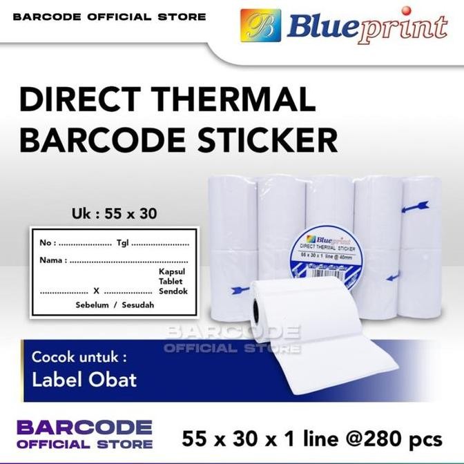 

new label stiker termal 55x30mm / 55 x 30 / 55x30 mm 1 line(1slop)