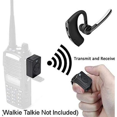 TERMURAH - BTHD1 Wireless Dual Bluetooth 4.1 Earpiece for Radio Walkie Talkie
