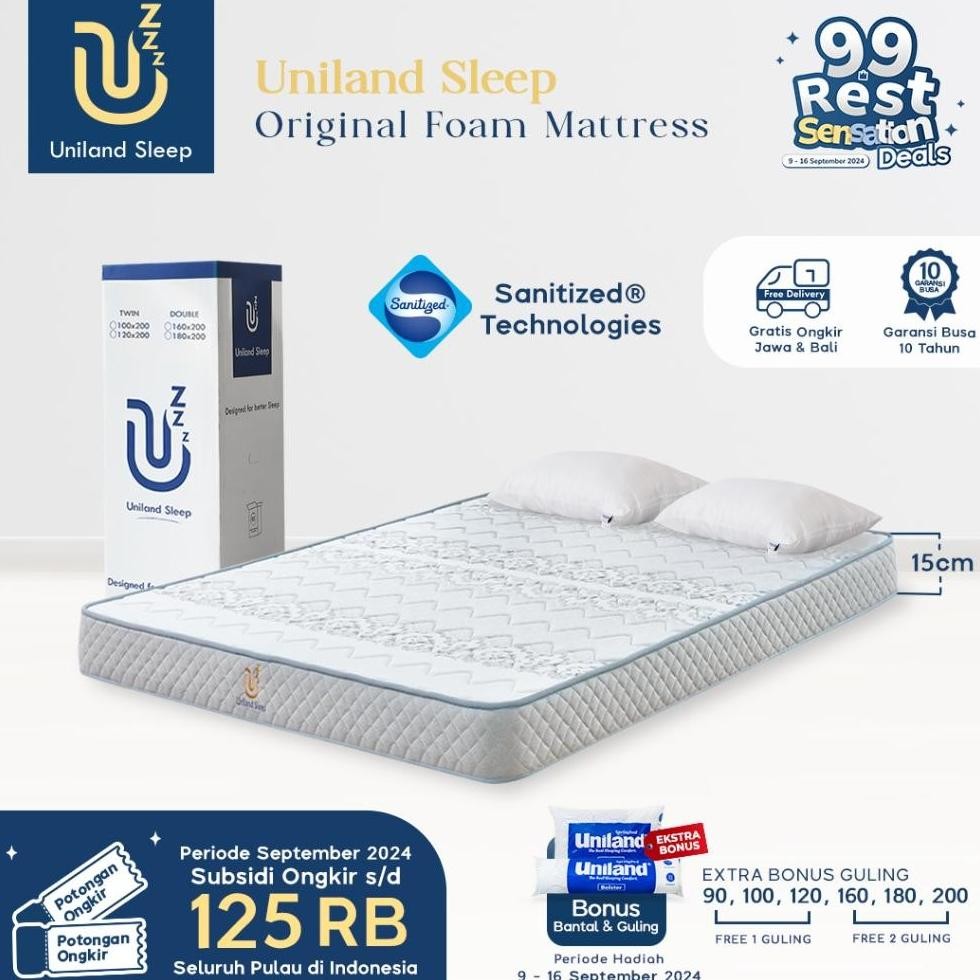 Uniland Sleep 90x200 / Single Size / Kasur Busa / Pocket Spring
