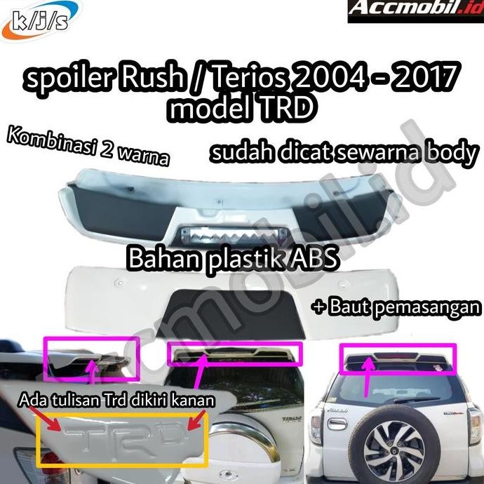 spoiler toyota rush daihatsu terios model Trd sportivo dengan lampu